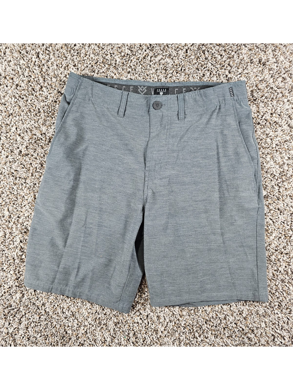 Veece Mens Sz 30 Flat Front Performance Golf Shorts Solid Gray